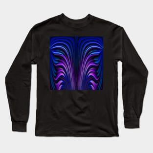 blue and purple flame Long Sleeve T-Shirt